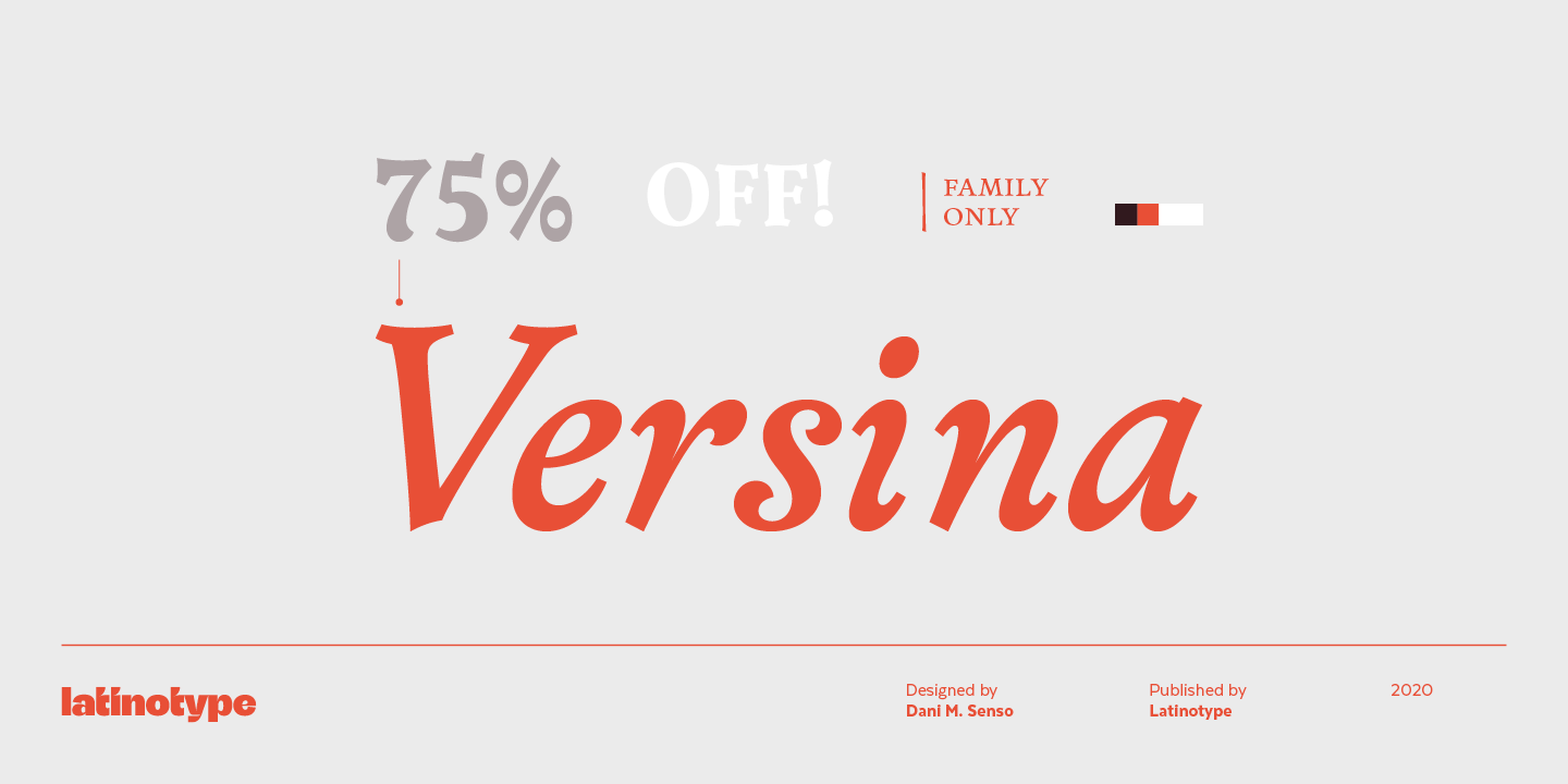 Пример шрифта Versina Light Italic